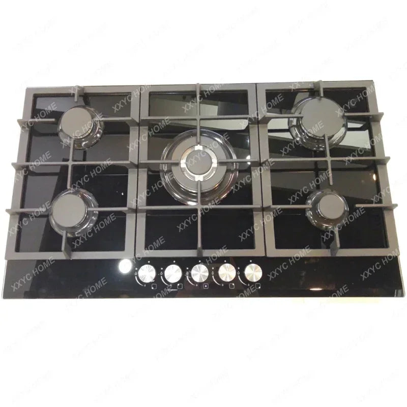Gas Stove Built-in Fierce Fire Cooker 87CM  With Oven 5 Burner  Stir Frying Cooktop European Style 5 Eyes Gas Stoves For Home
