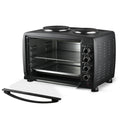 55L 2 In 1 Hot Plate Kitchen Portable Small Oven For Baking Electric Microwave Oven With Visual Glass Door