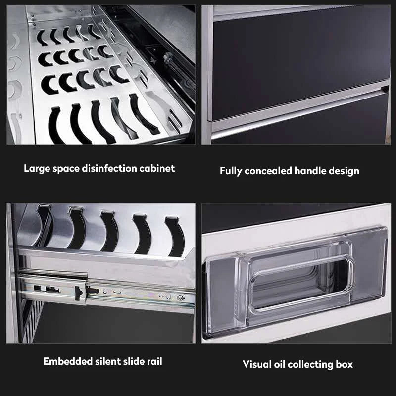 Stove With Oven High Quality New Styles Stainless Steel Kitchen Gas Stove With Range Hood And Oven