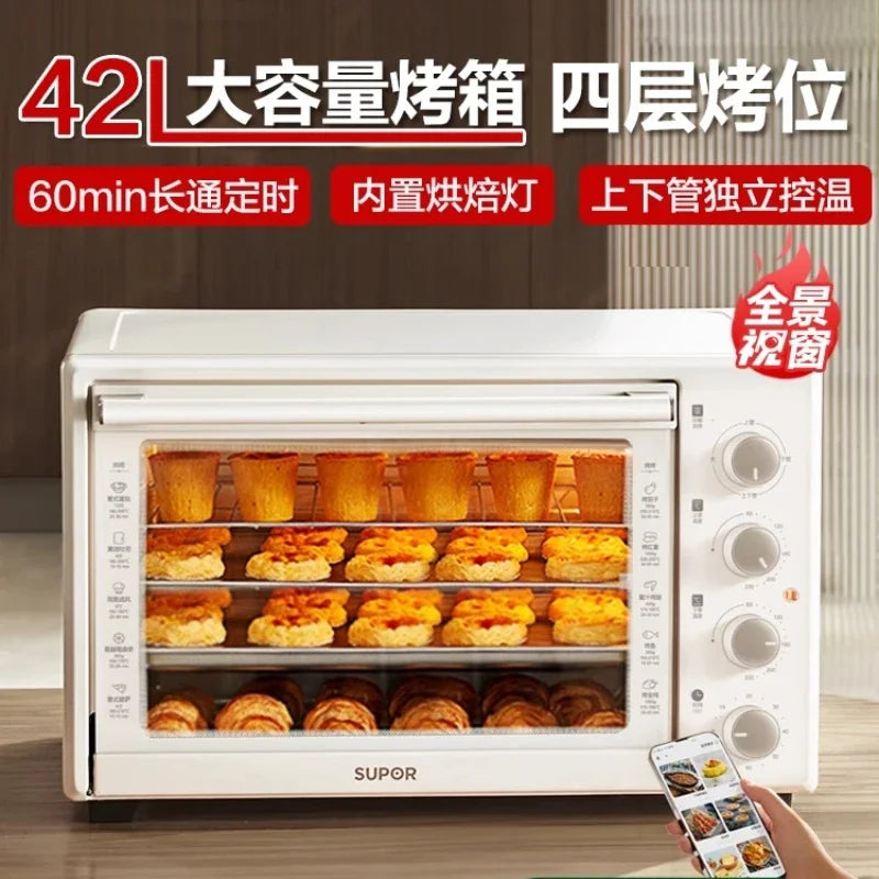 220V SUPOR Oven 42L Large Capacity Electric Oven for Home Baking Steam Roast All in One New Model FW