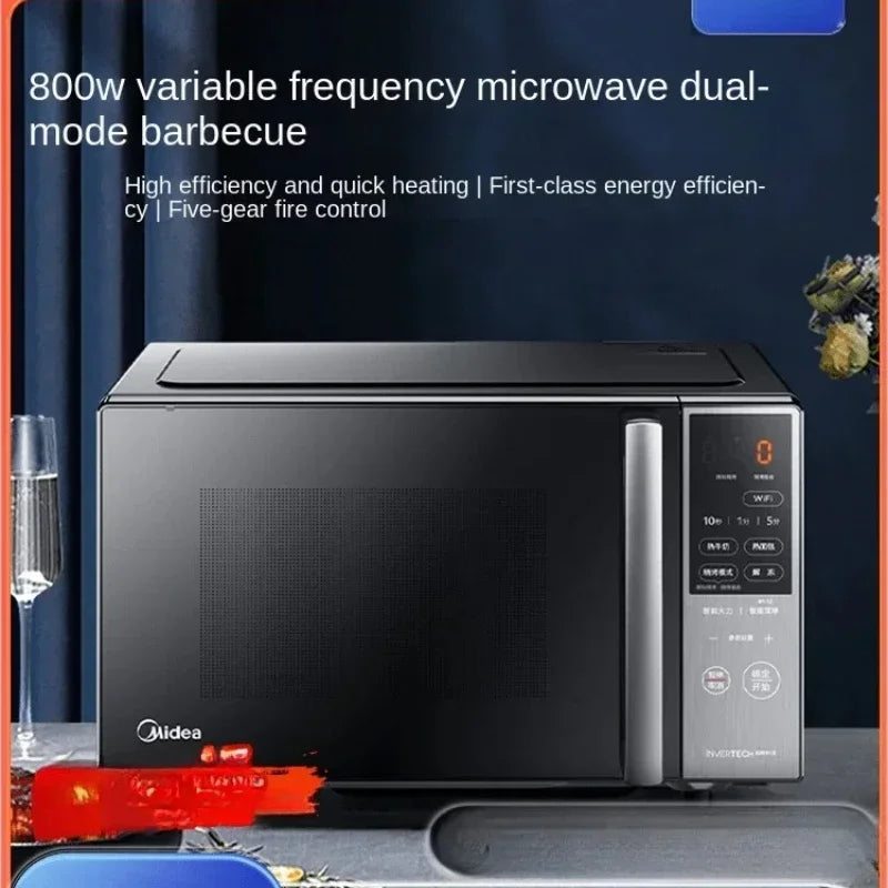 220V Midea Frequency Conversion Microwave Oven Integrated Machine Micro Roasting Level 1 Energy Efficiency Light Wave  New AE