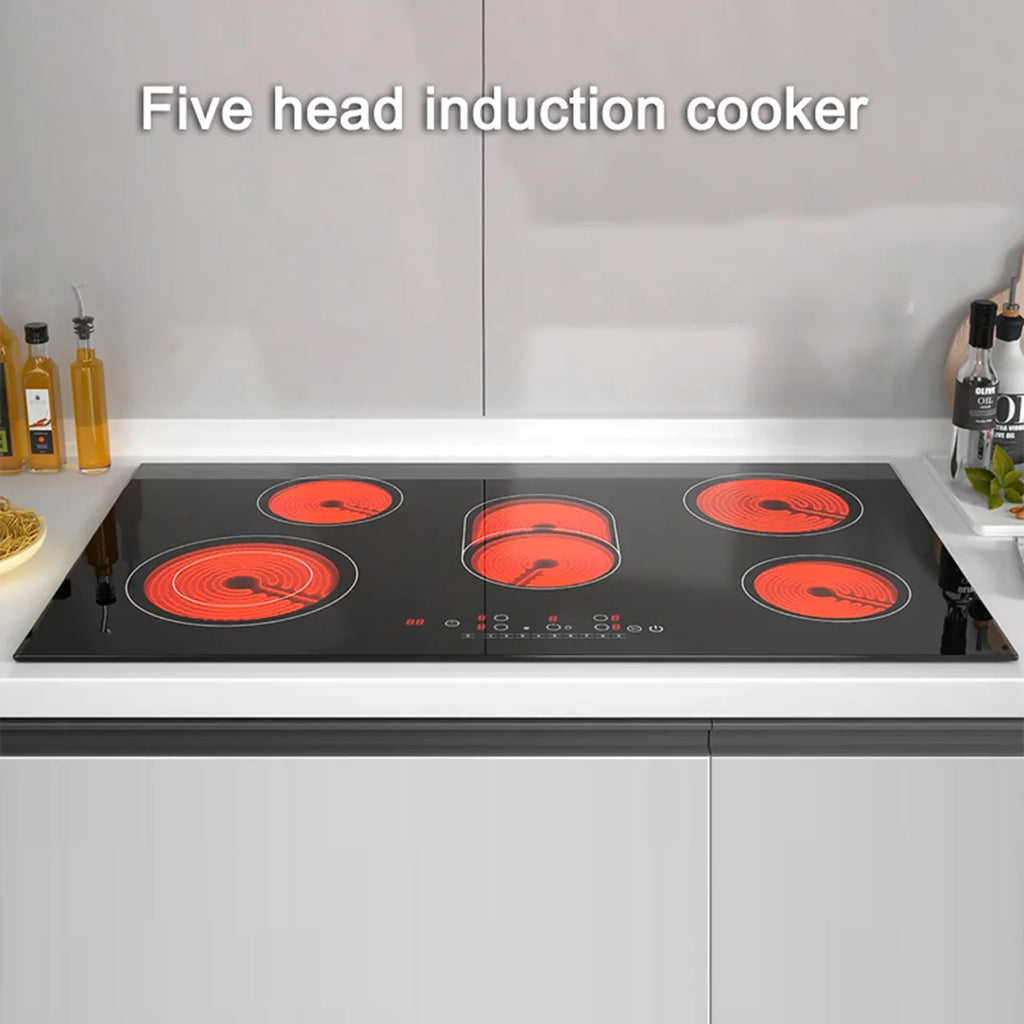 Five-Burner Induction Cooker Electric Ceramic Cooker Embedded High-Power Kitchen Appliance Multi-Burner Hot Pot Cooking Stove