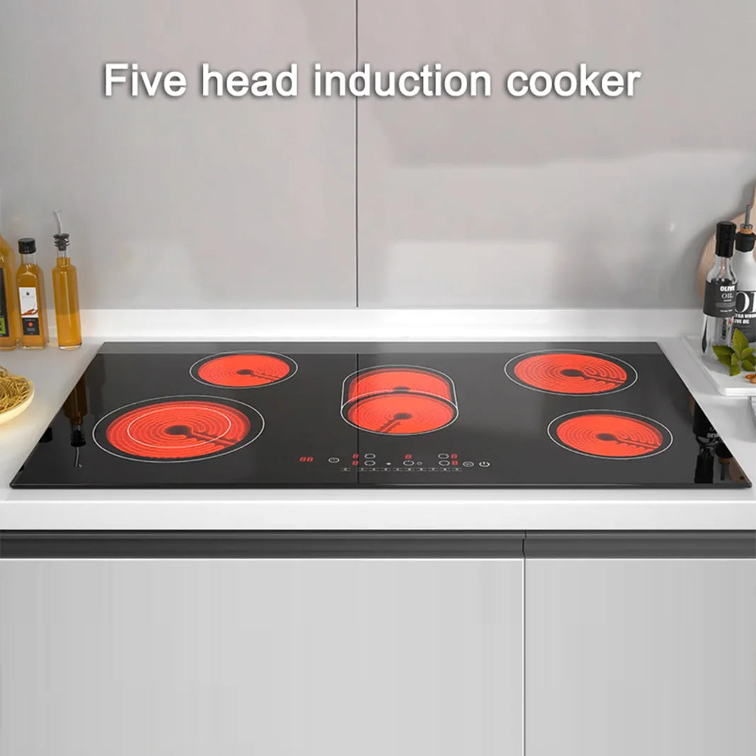 Five-Burner Induction Cooker Electric Ceramic Cooker Embedded High-Power Kitchen Appliance Multi-Burner Hot Pot Cooking Stove