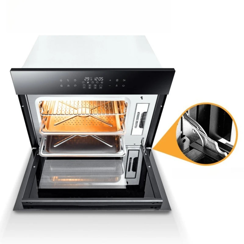 Built-In Microwave Oven 60cm Black with Grill & Convection 40L Capacity, Perfect for Modern Kitchens