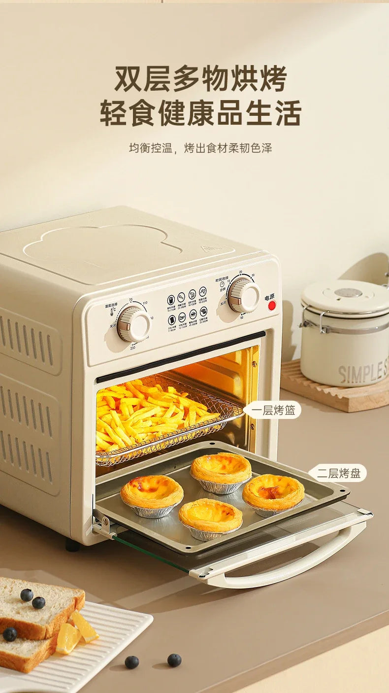 220V Kesun Air Fryer Oven Toaster Combo Multifunctional Large Capacity Convection Oven with Viewing Window for Home Baking AF