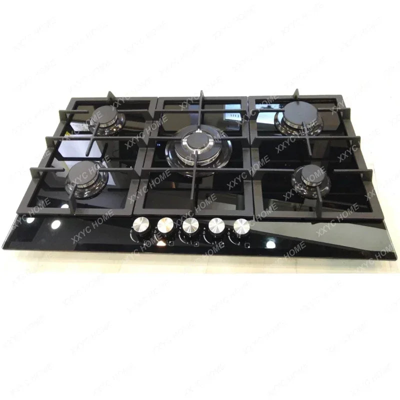 Gas Stove Built-in Fierce Fire Cooker 87CM  With Oven 5 Burner  Stir Frying Cooktop European Style 5 Eyes Gas Stoves For Home