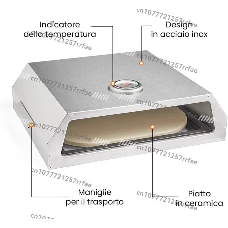 Pizza Oven Stainless Steel Oven Outdoor Simple Portable Pizza Oven