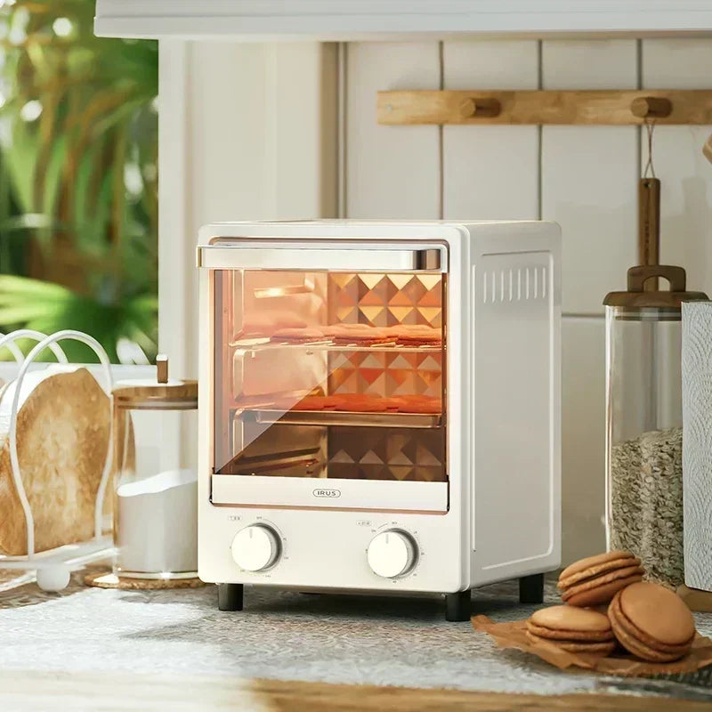 220V Bring Retro Style Into Your Kitchen with IRUS Electric Oven - Multi-functional 12L Baking Toaster C