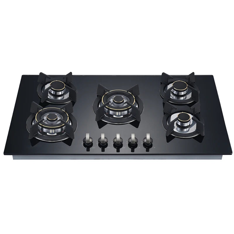 Glass Cooktops Lpg Gas Hob Built In Hob 5 Burners Gas Stove