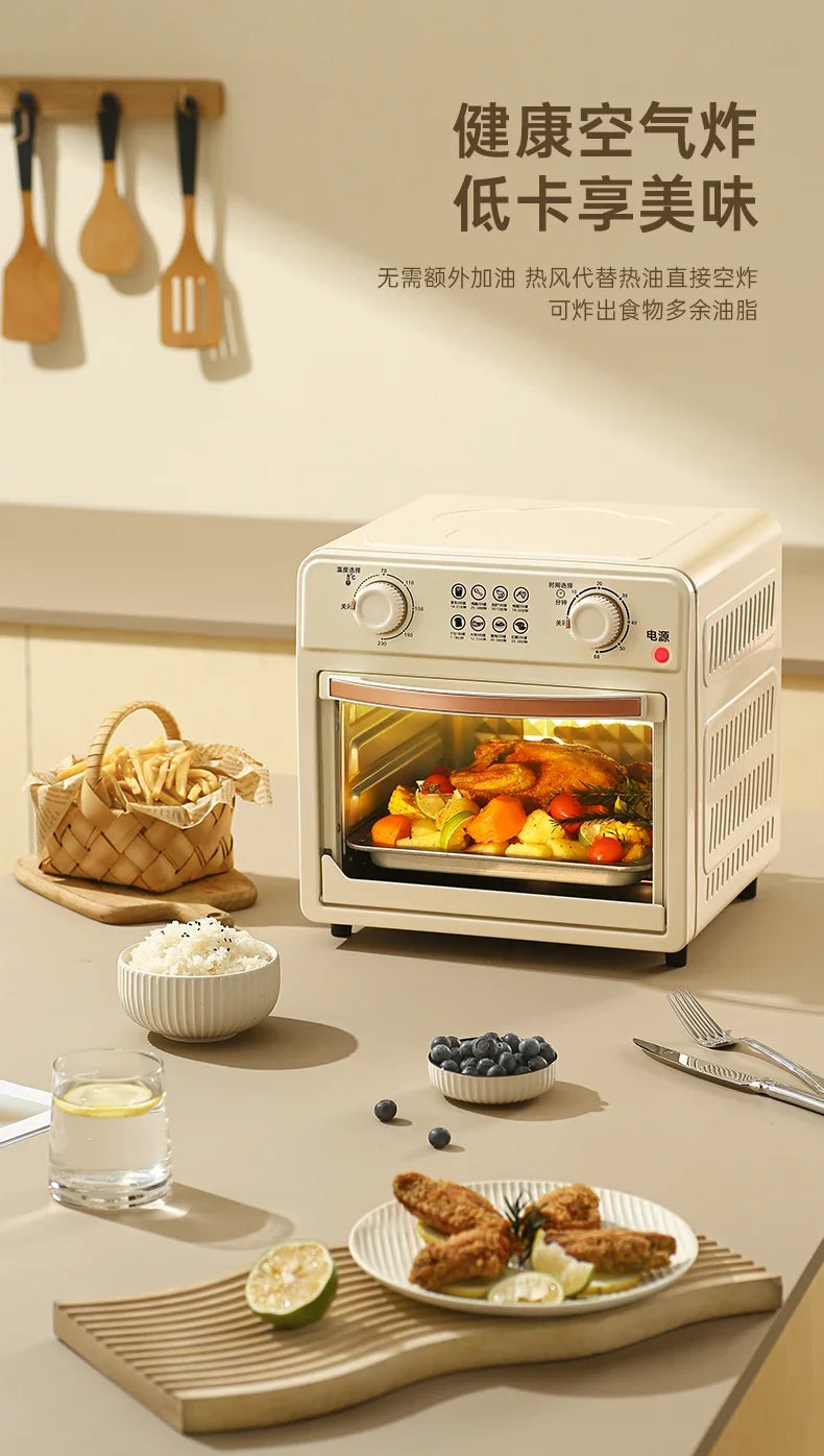 220V Kesun Air Fryer Oven Toaster Combo Multifunctional Large Capacity Convection Oven with Viewing Window for Home Baking AB