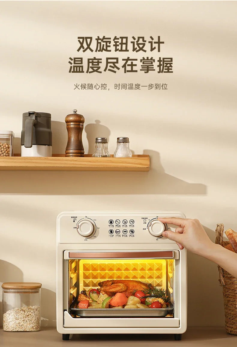 220V Kesun Air Fryer Oven Toaster Combo Multifunctional Large Capacity Convection Oven with Viewing Window for Home Baking AF