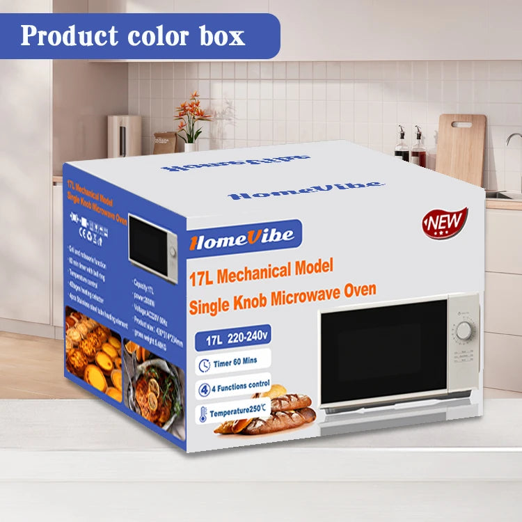 Multifunctional Microwave Oven Microwave Oven 17L Household Appliances Electric Mechanical Knob Control Microwave