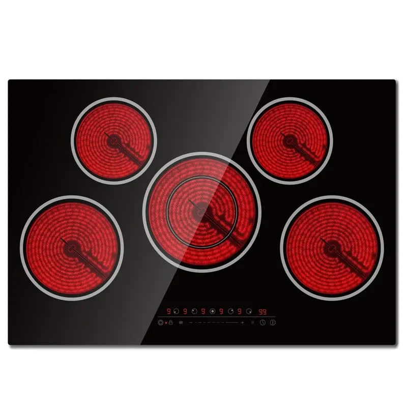 Gas Stove5 Burners Electric Cooktop 30 Inch Built In Electric Radiant Stove Top Ceramic Glass Cooktop With Sensor Touch Control