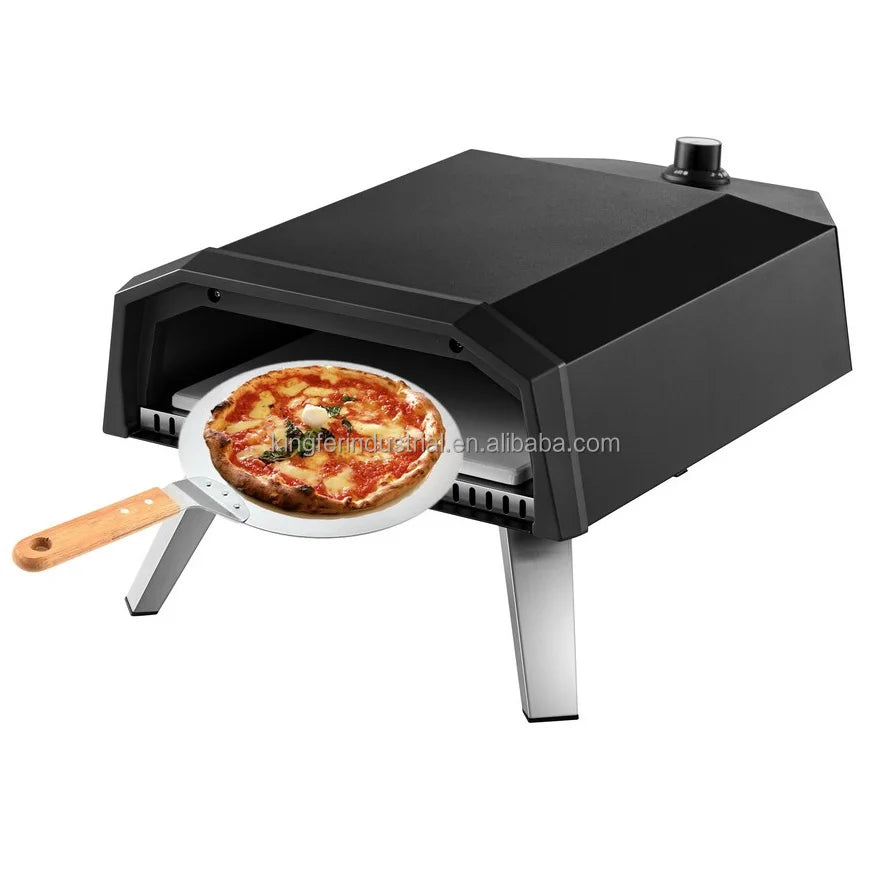 12-Inch Stainless Steel Gas Pizza Oven For Outdoor Parties Single Oven Free-Standing For Household RV Hotel Use