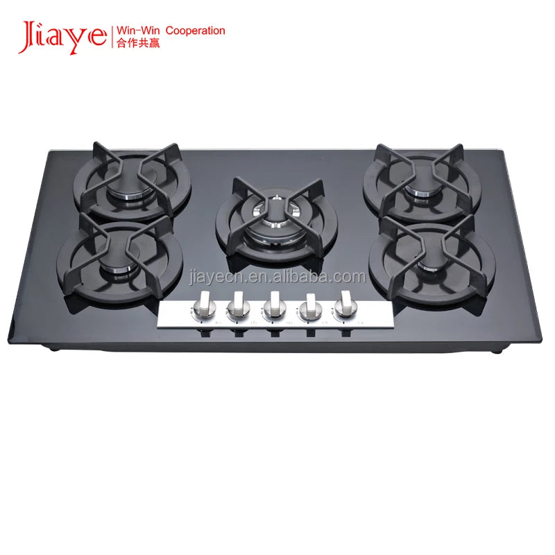 Glass Cooktops Lpg Gas Hob Built In Hob 5 Burners Gas Stove