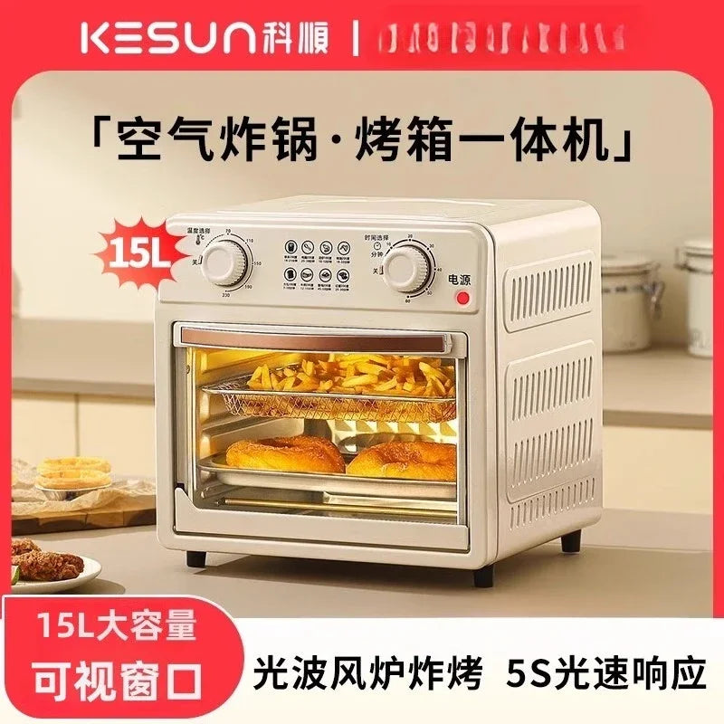 220V Kesun Air Fryer Oven Toaster Combo Multifunctional Large Capacity Convection Oven with Viewing Window for Home Baking AF