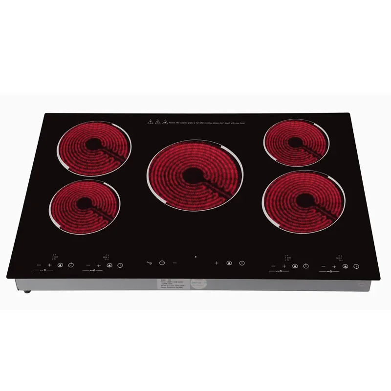 Gas Stove5 Burners Electric Cooktop 30 Inch Built In Electric Radiant Stove Top Ceramic Glass Cooktop With Sensor Touch Control